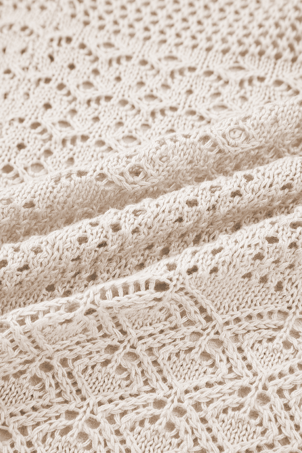 Redwood Burl Mixed Pattern Knitted Open Front Plus Cardigan