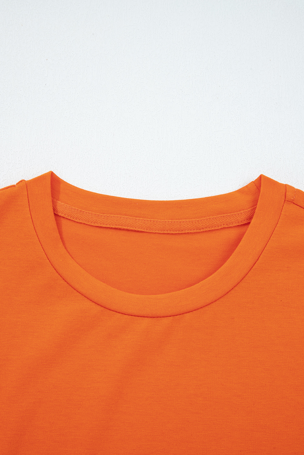 Khaki Casual Plain Crew Neck Tee