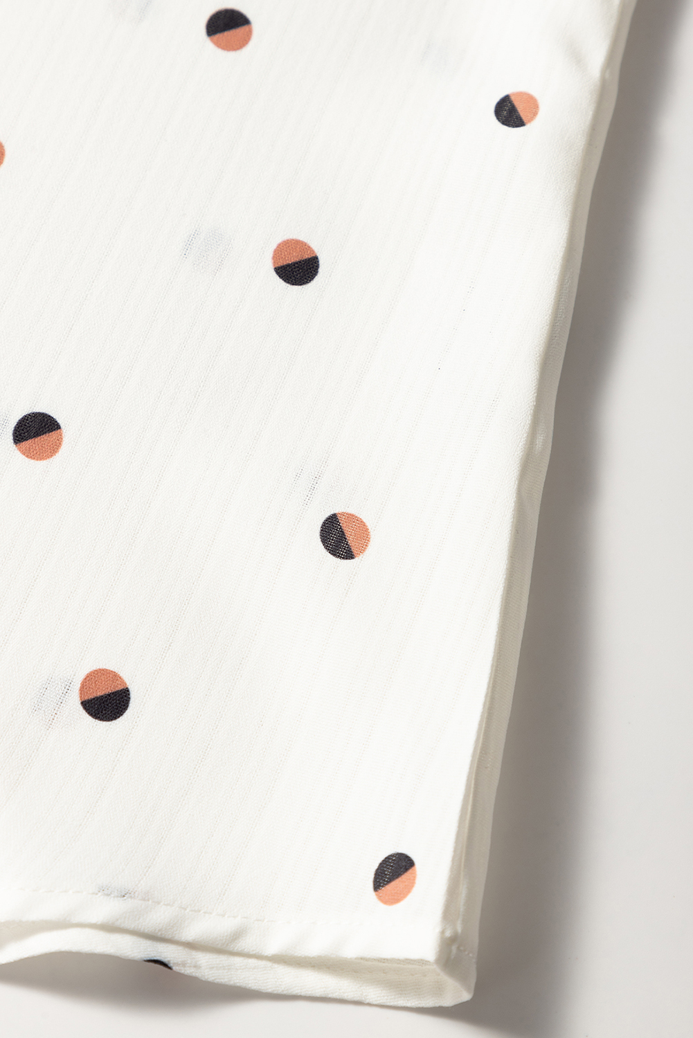 White Polka Dot Print Ruffled Shoulder V Neck Tank Top