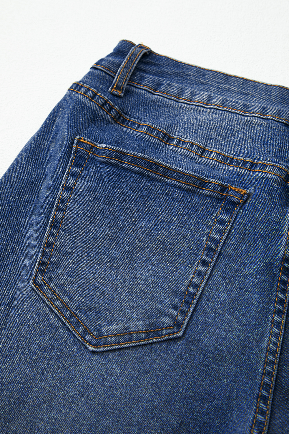 Real Teal Raw Hem Unique Cuffs Straight High Rise Loose Jeans