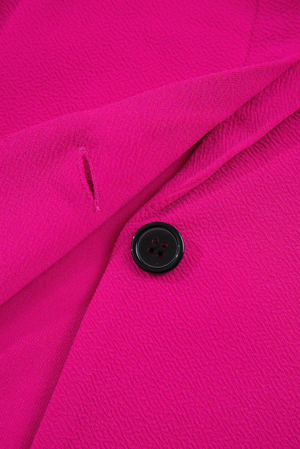 Rose Red Single Button Lapel Collar Vest Blazer