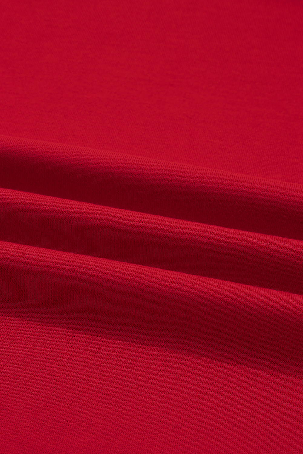 Fiery Red Contrast Striped Detail Varsity Sweatshirt