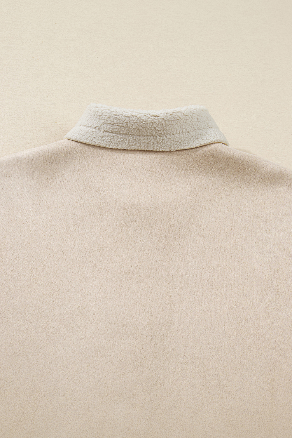 Parchment Suede Sherpa Lined Western Loose Jacket