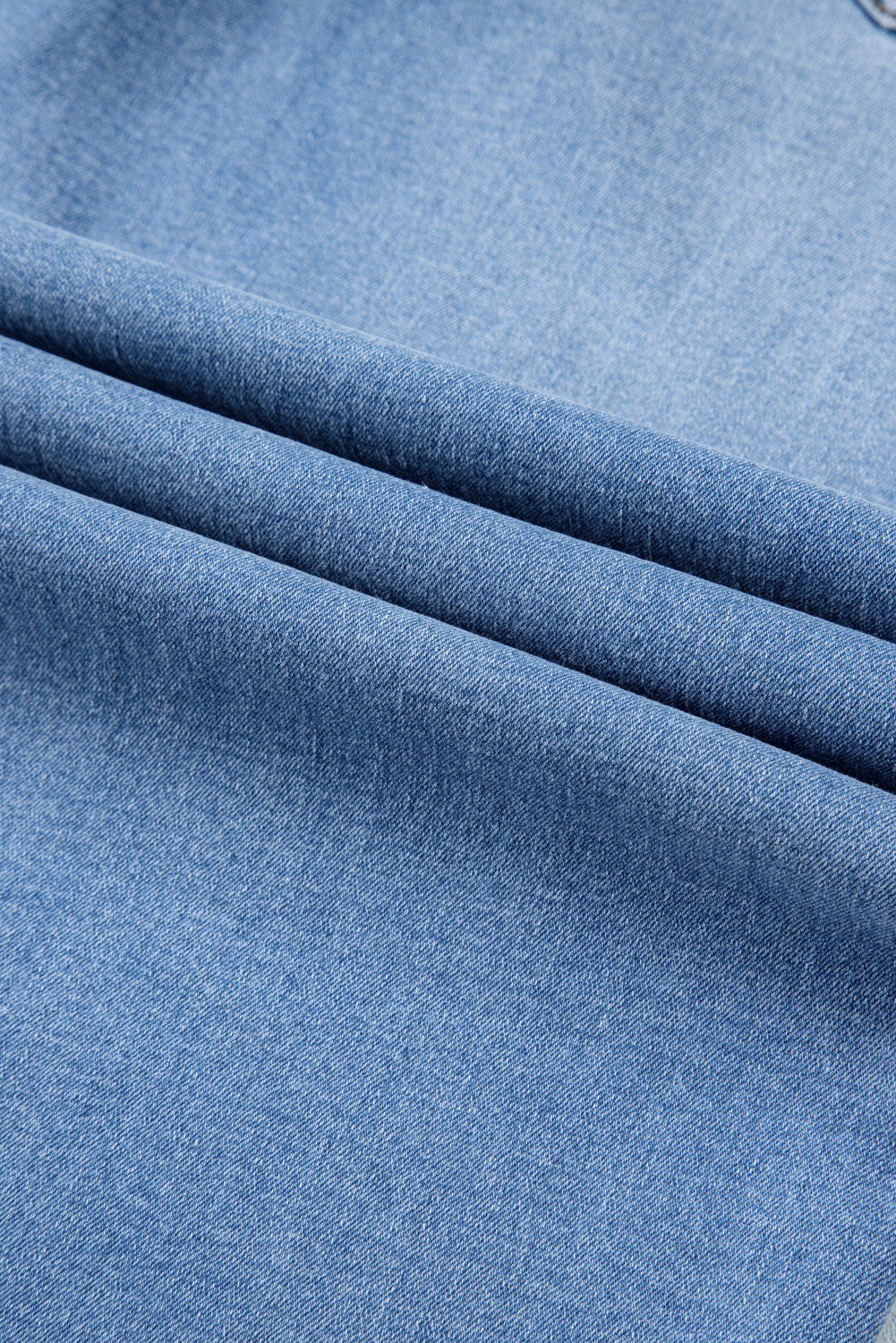 Gray Raw Hem Straight Leg Loose High Waist Jeans