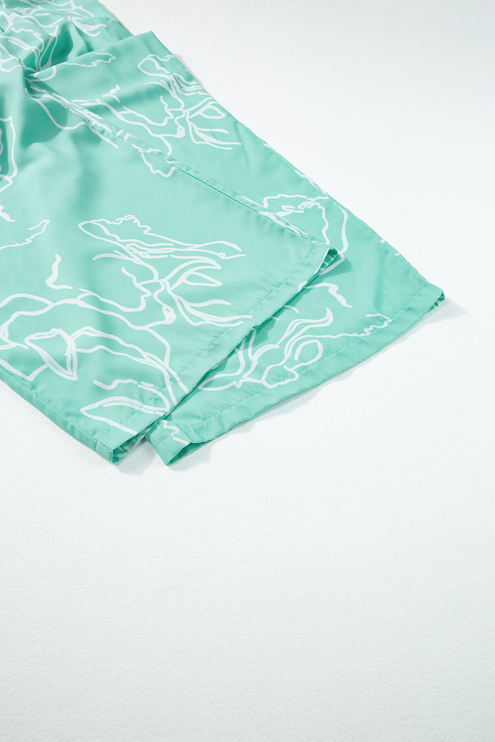 Moonlight Jade Printed Bib Wide Leg Overall