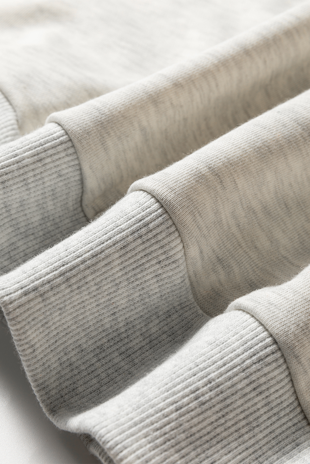 Beige Striped Drop Shoulder Round Neck Pullover and Jogger Pants Active Outfit