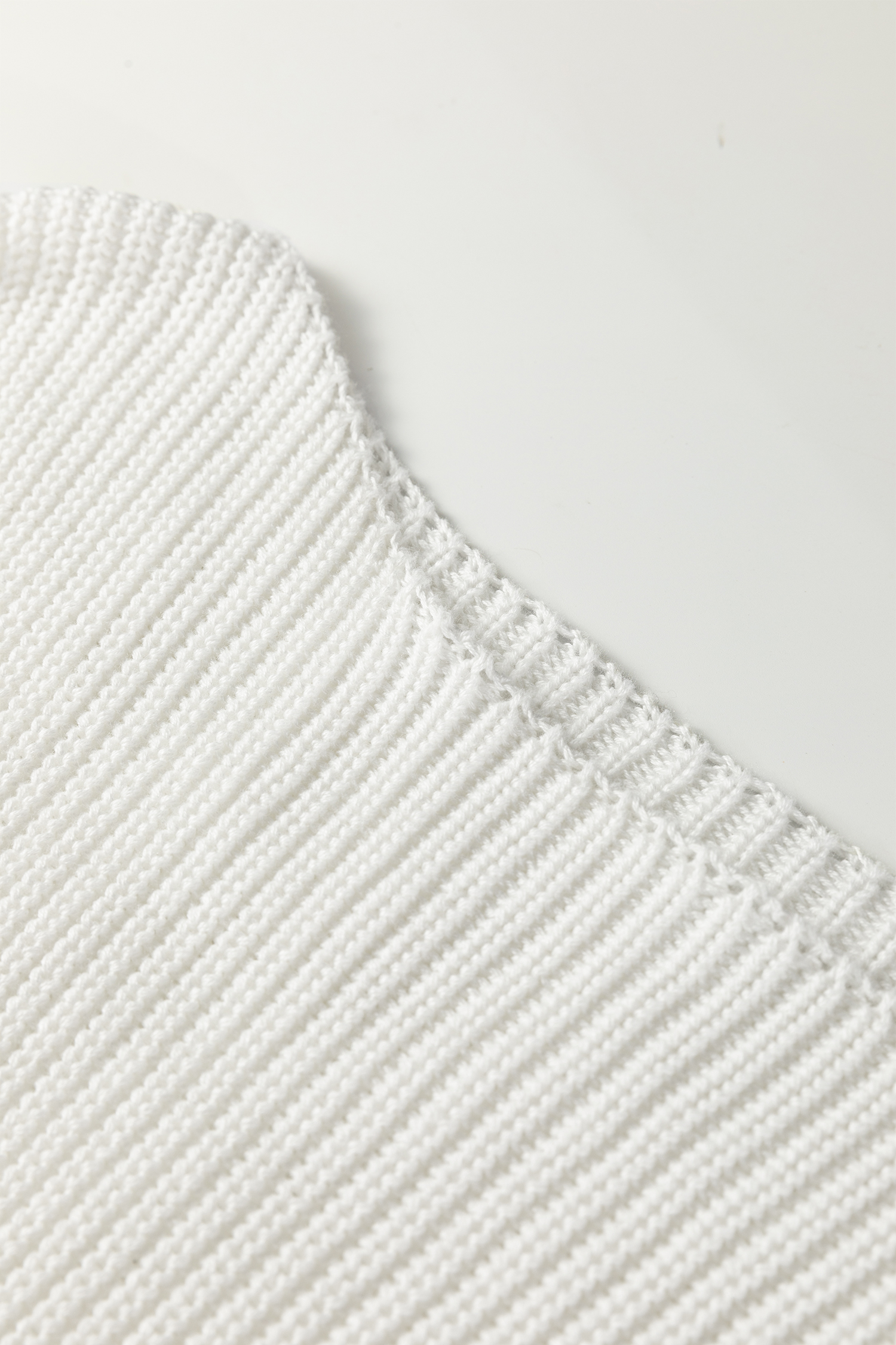 White Asymmetric Neck Drop Shoulder Baggy Slouchy Sweater