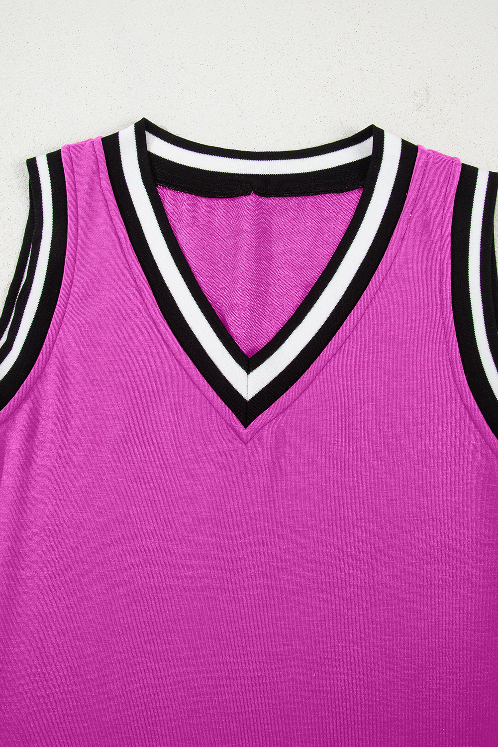 Mint Green Varsity Contrast Striped V Neck Long Sleeve T Shirt Dress with Pockets