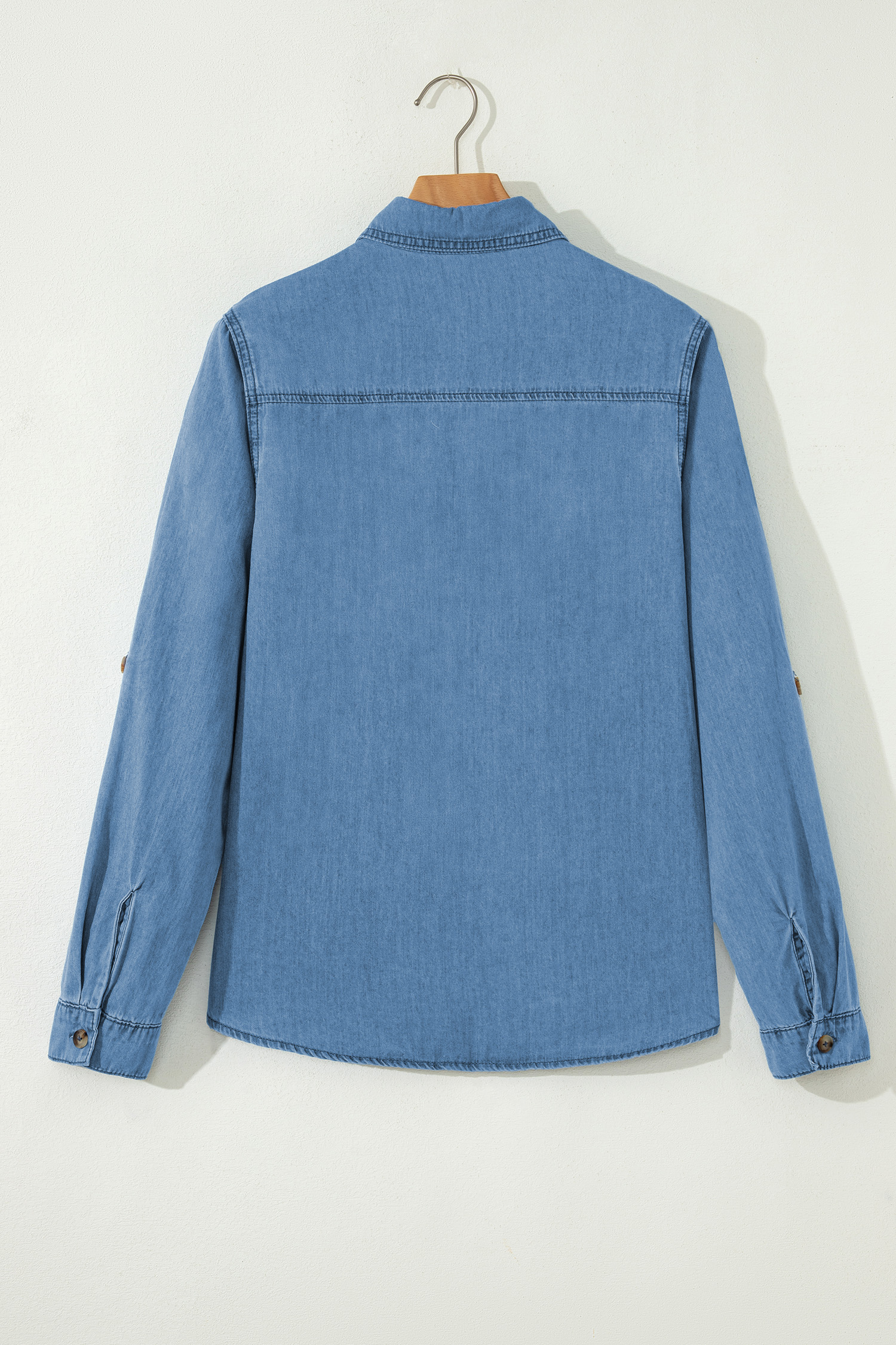Myosotis Buttoned Down Slim Denim Shirt