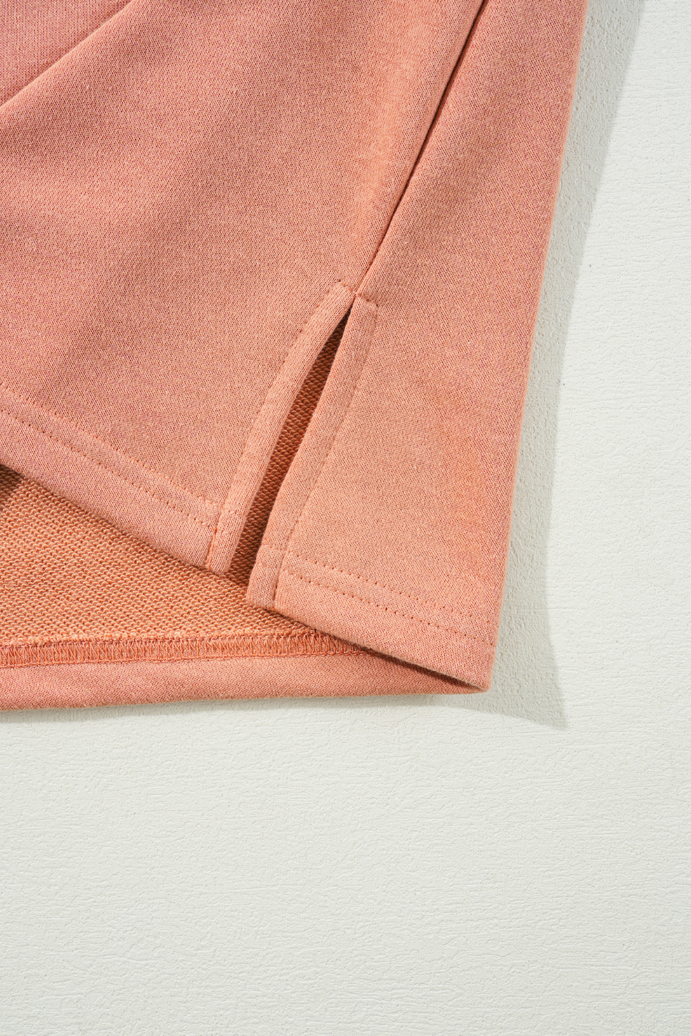 Beige Flower Patch Graphic Exposed Seam Wide Sleeve Top