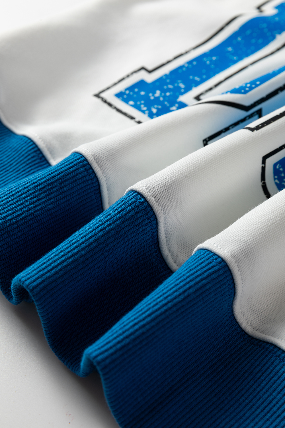 Black GAME DAY Letter Graphic Varsity Striped Detail Baggy Sweatshirt