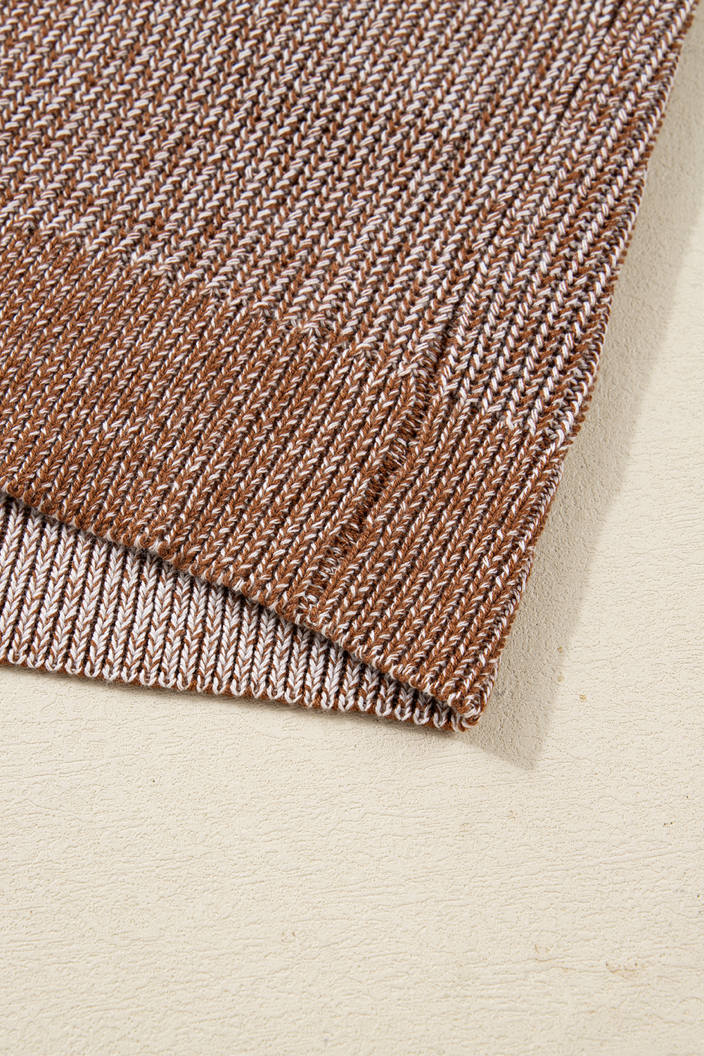 Straw Yellow Solid Open Knit Cardigan with Pockets