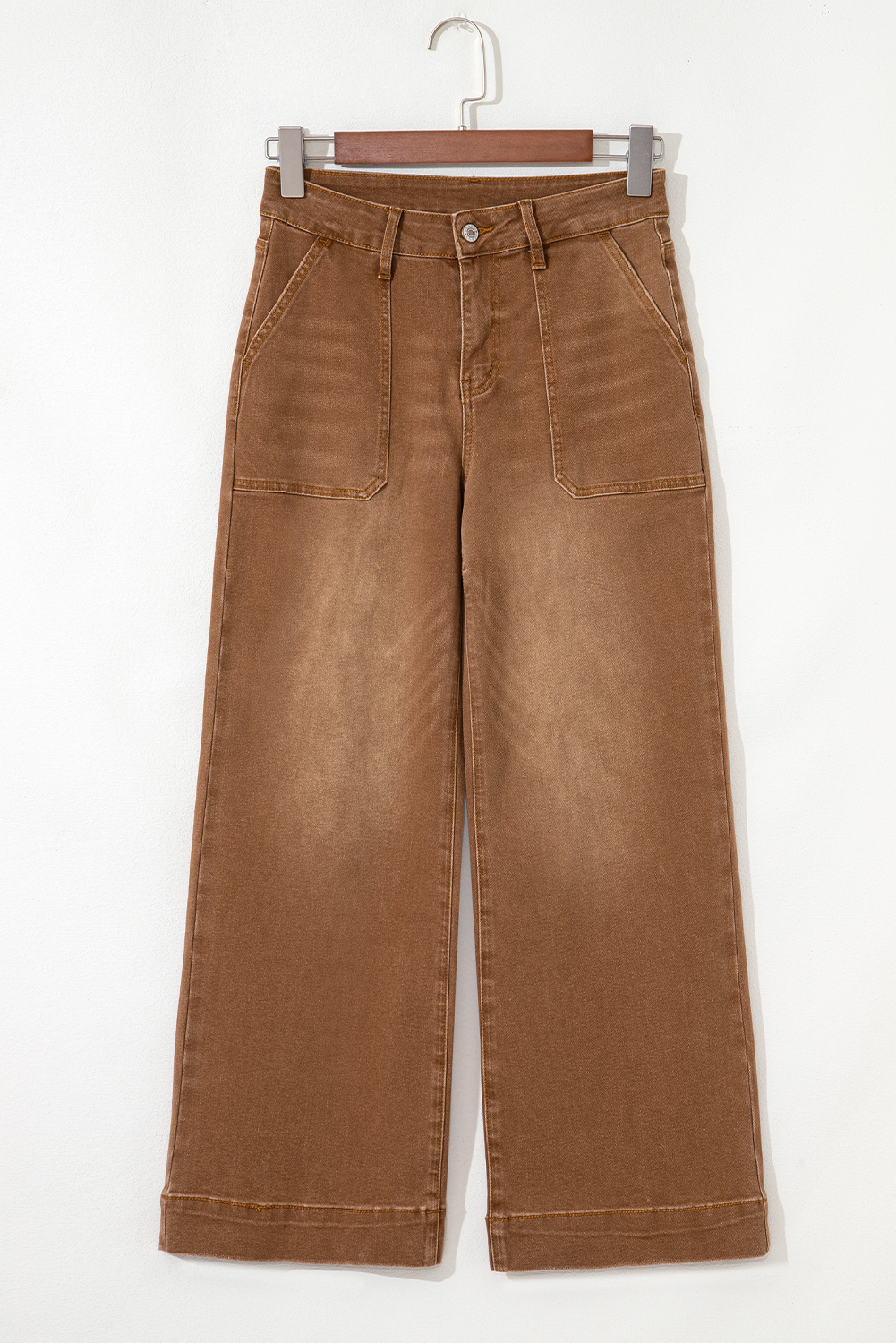 Breen Cropped High Rise Wide Leg Jeans