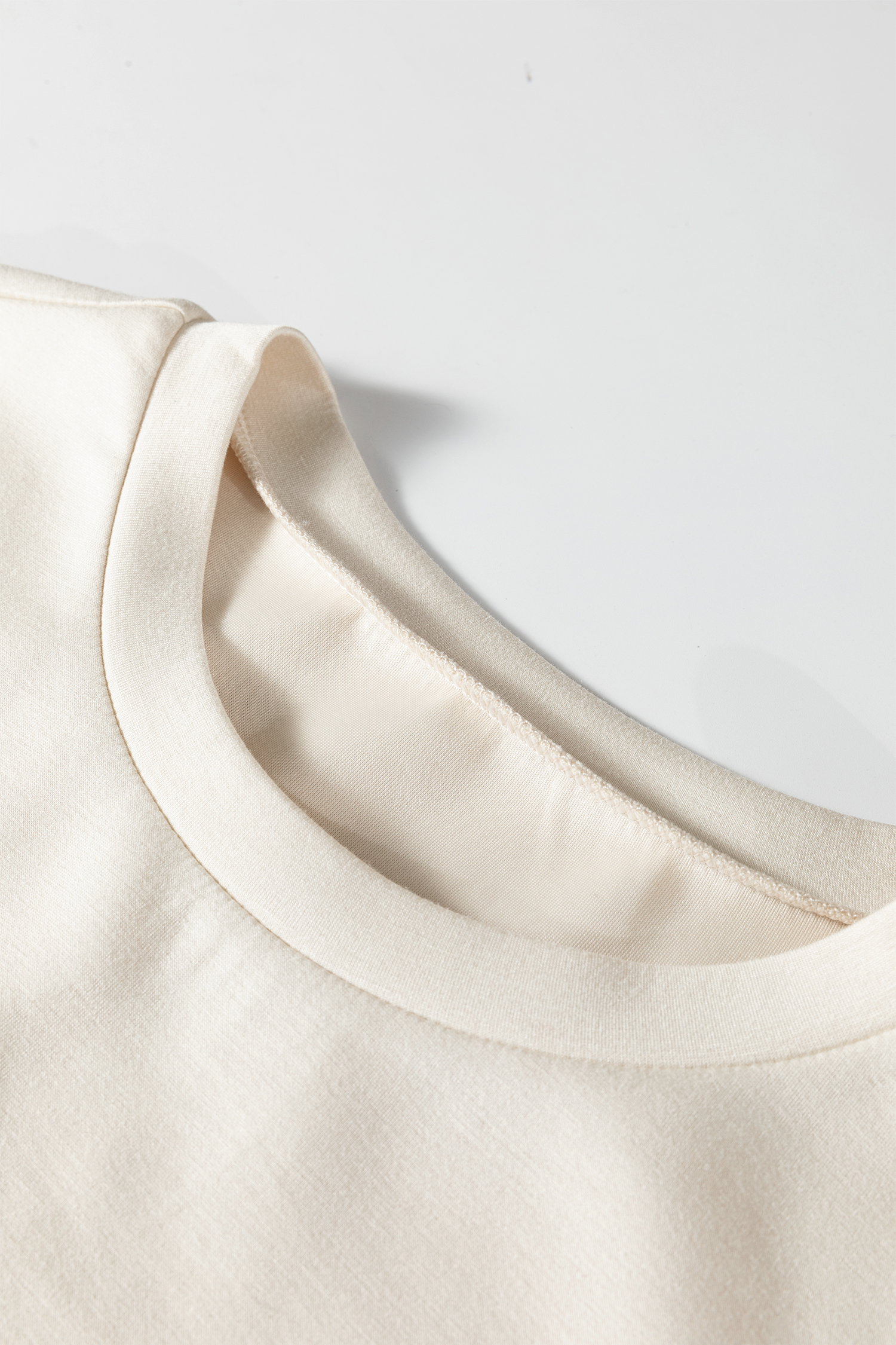 Jet Stream Contrast Striped Trim Crewneck T Shirt Loose Straight Pants Set