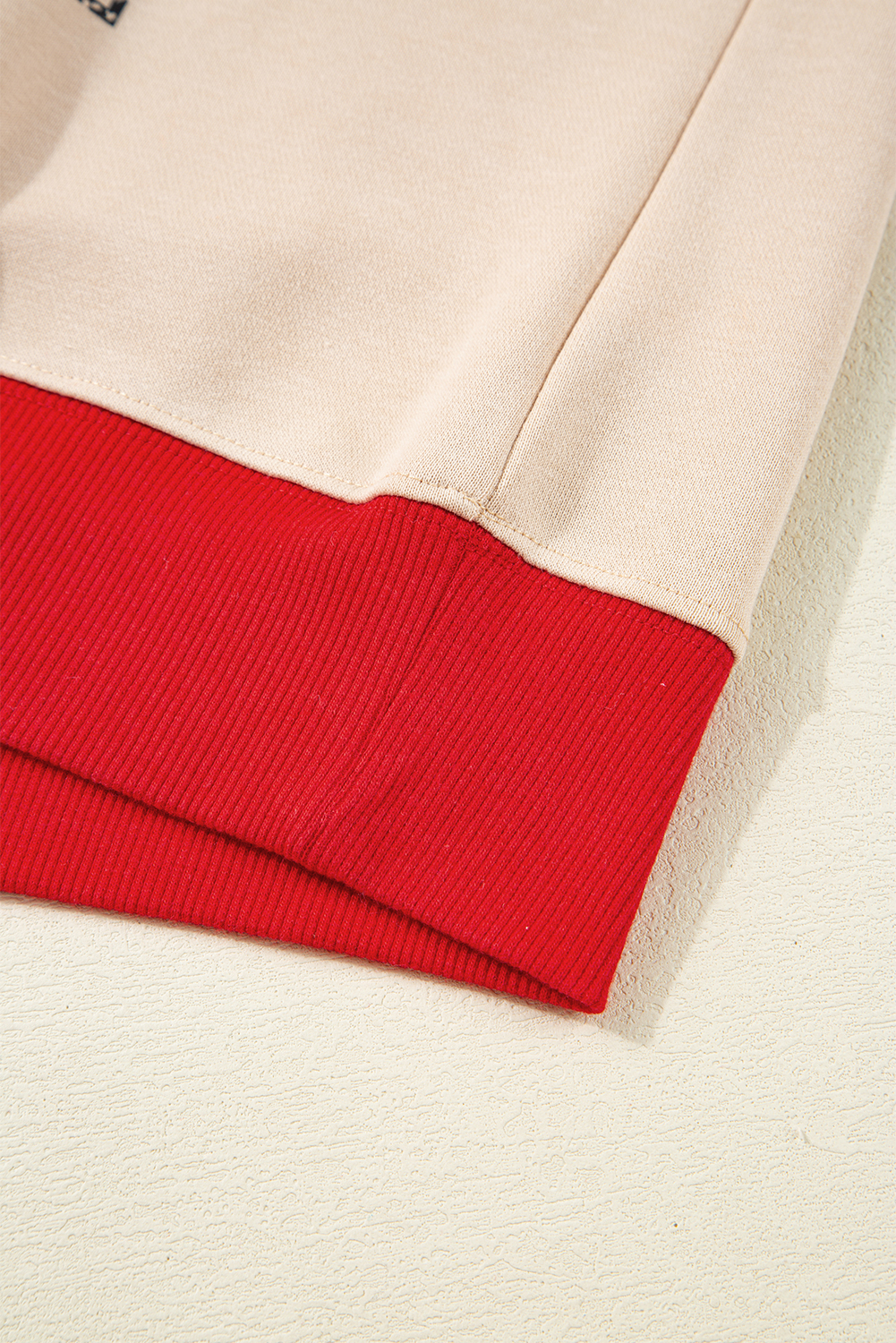 Black GAME DAY Letter Graphic Varsity Striped Detail Baggy Sweatshirt