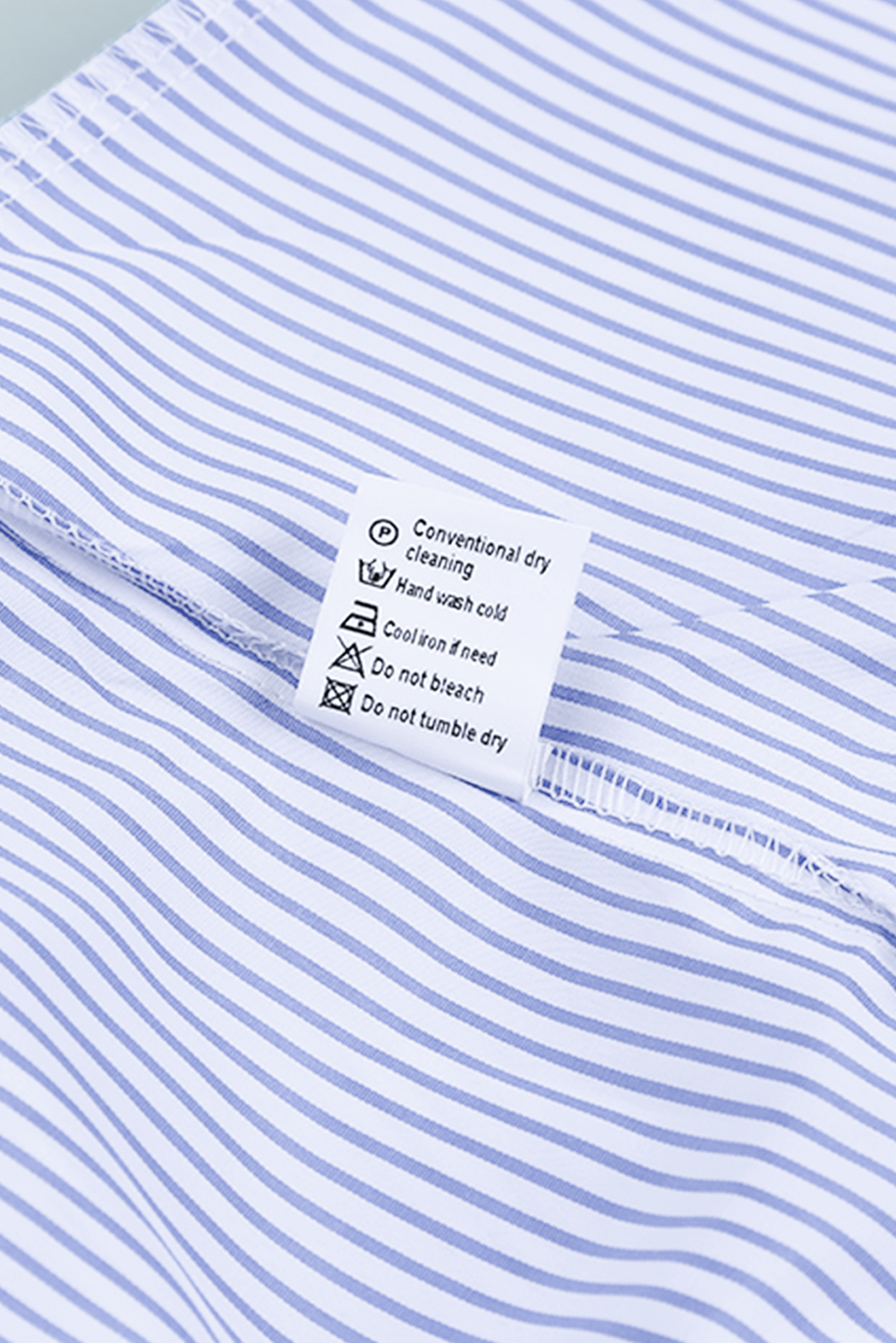 Red Stripe Smocked Cuffed Striped Boyfriend Shirt with Pocket