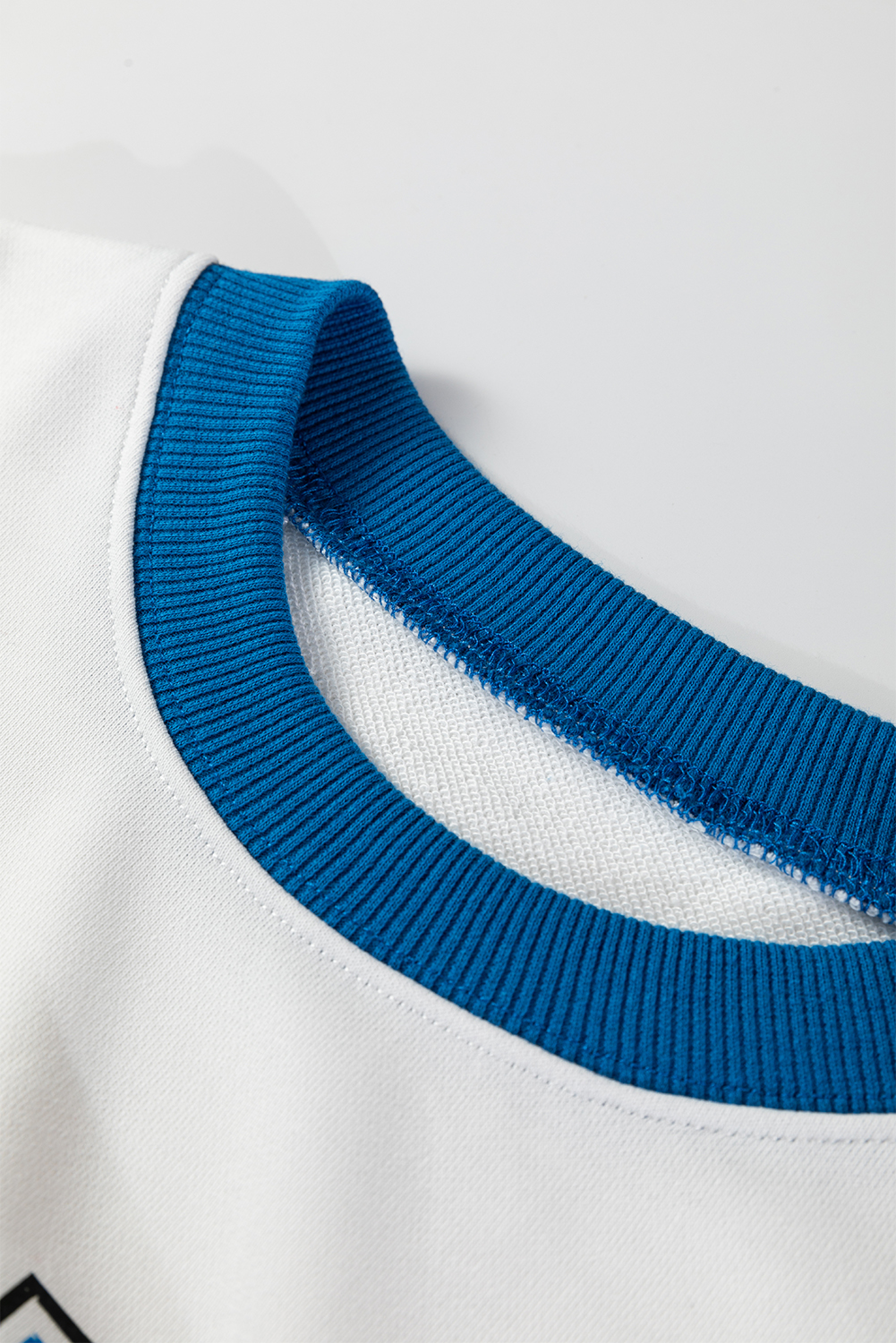 Black GAME DAY Letter Graphic Varsity Striped Detail Baggy Sweatshirt