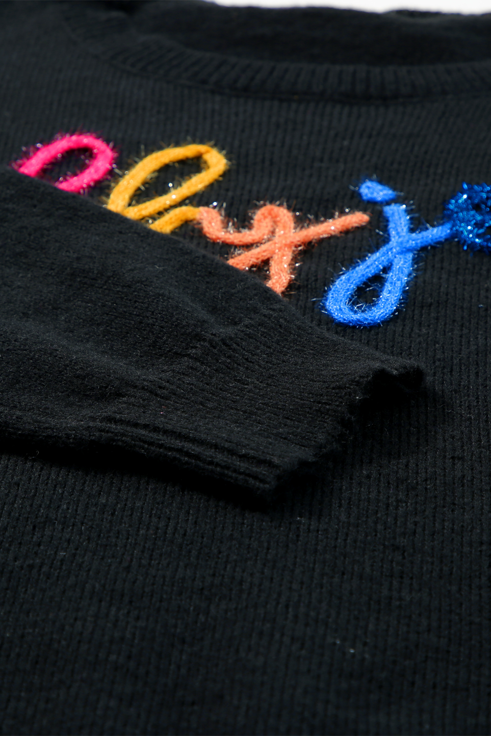 White Merry & Bright Round Neck Casual Sweater