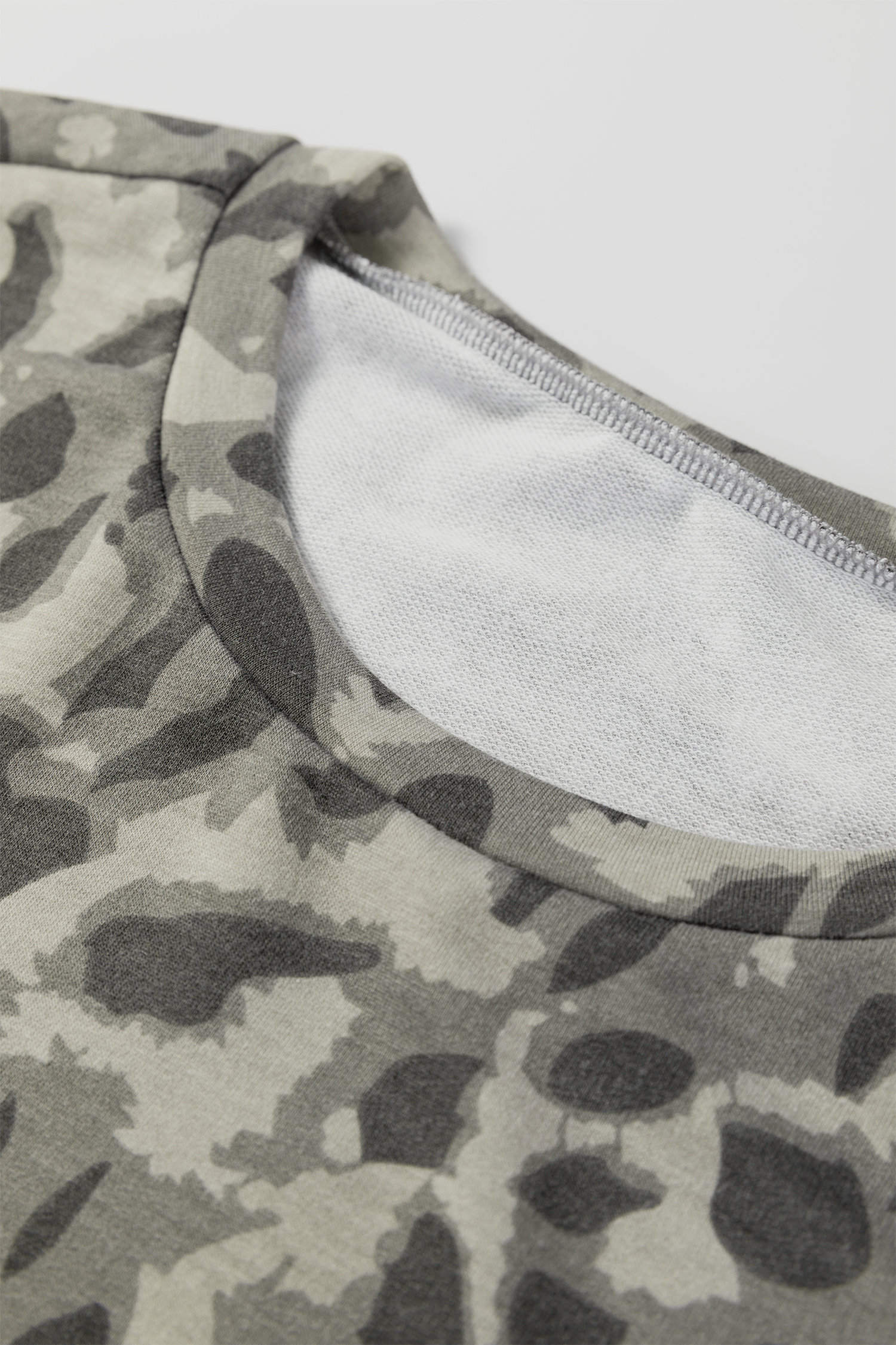 Brown Leopard Loose Tee Drawstring Waist Barrel Pants Set