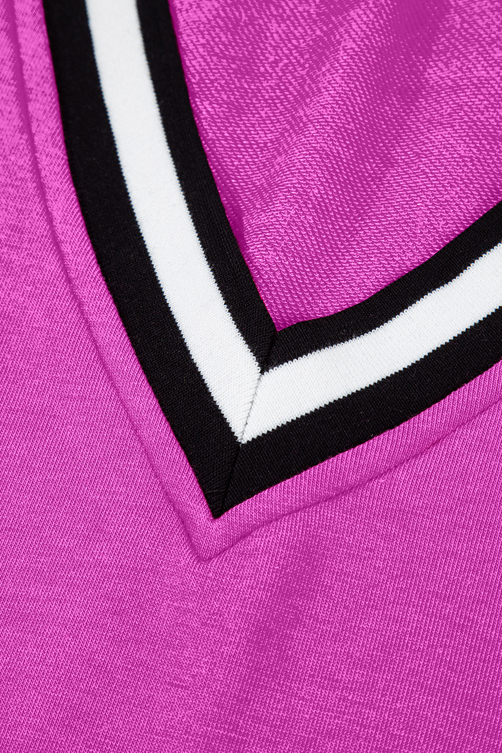 Mint Green Varsity Contrast Striped V Neck Long Sleeve T Shirt Dress with Pockets