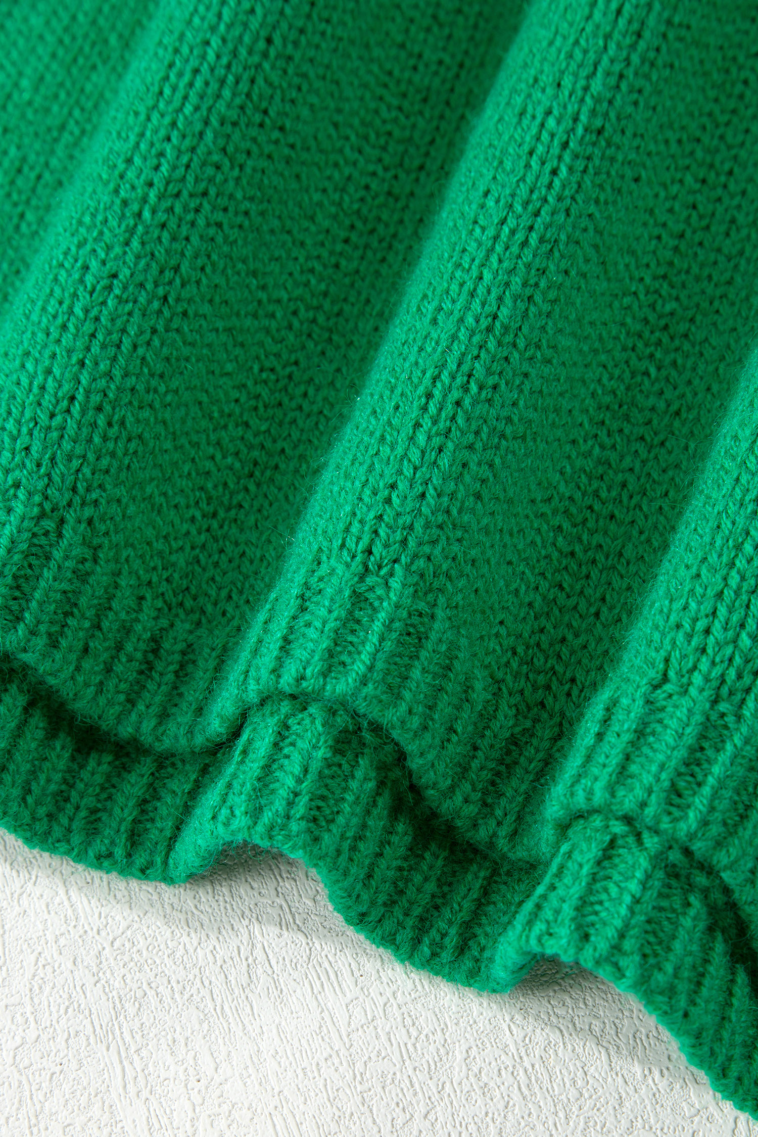 Bonbon Festive Bow Backless Bubble Sleeve Sweater