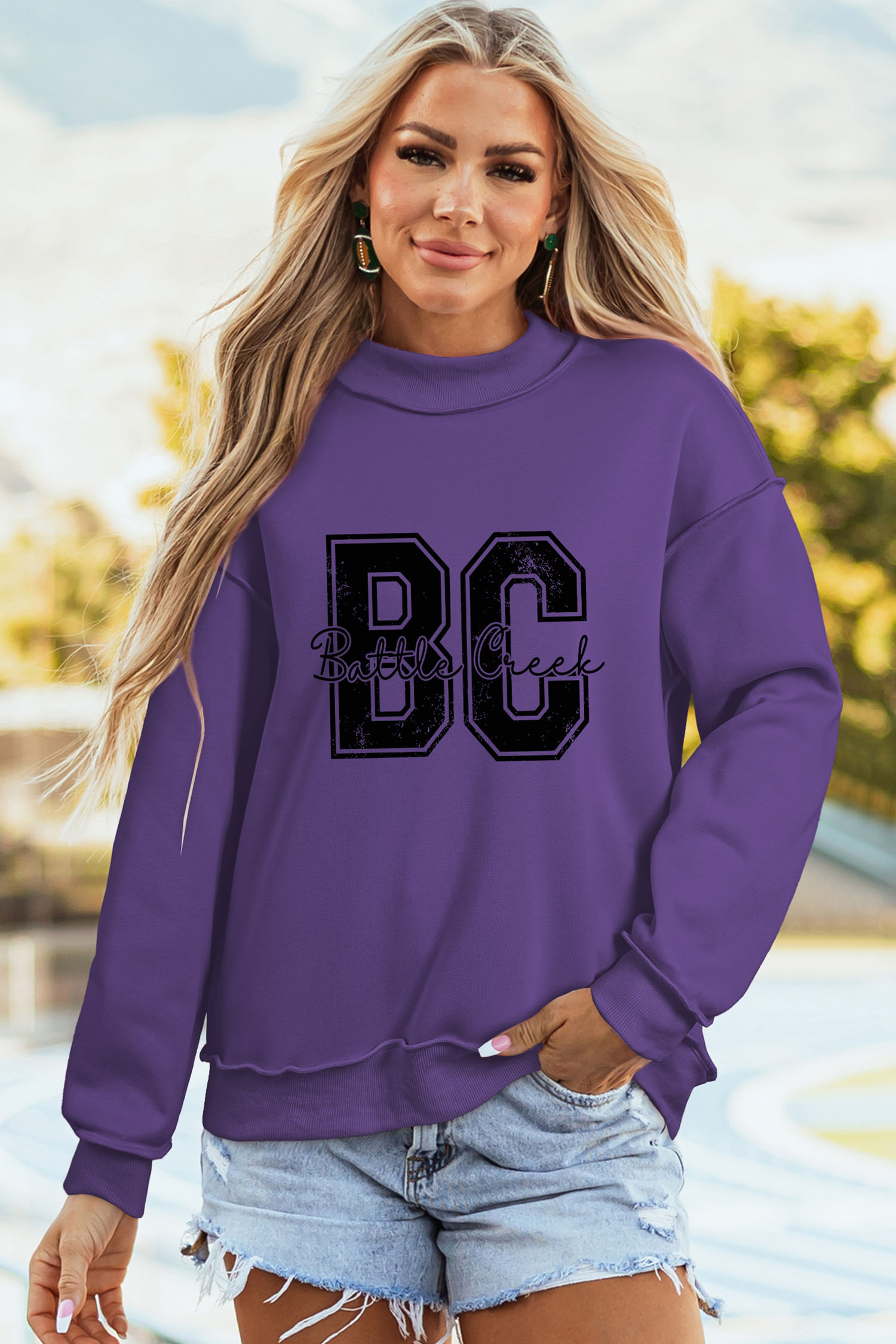 Green Camouflage KENTUCKY Crew Neck Summer Top