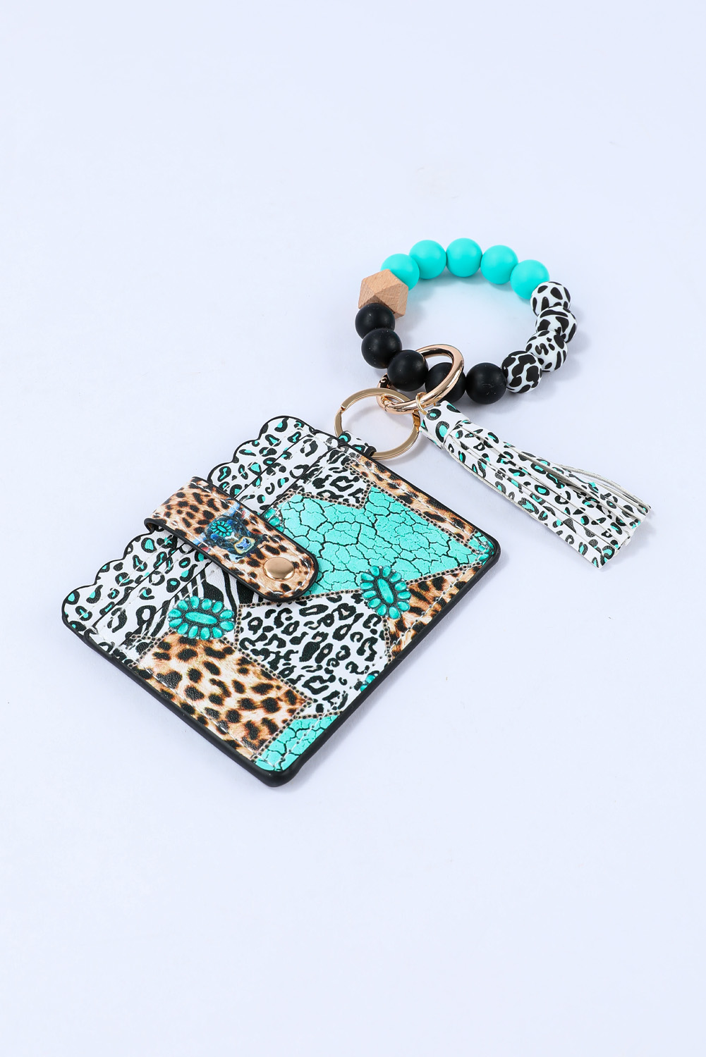 Green Western Fashion Card Bag Bracelet Key Ring
