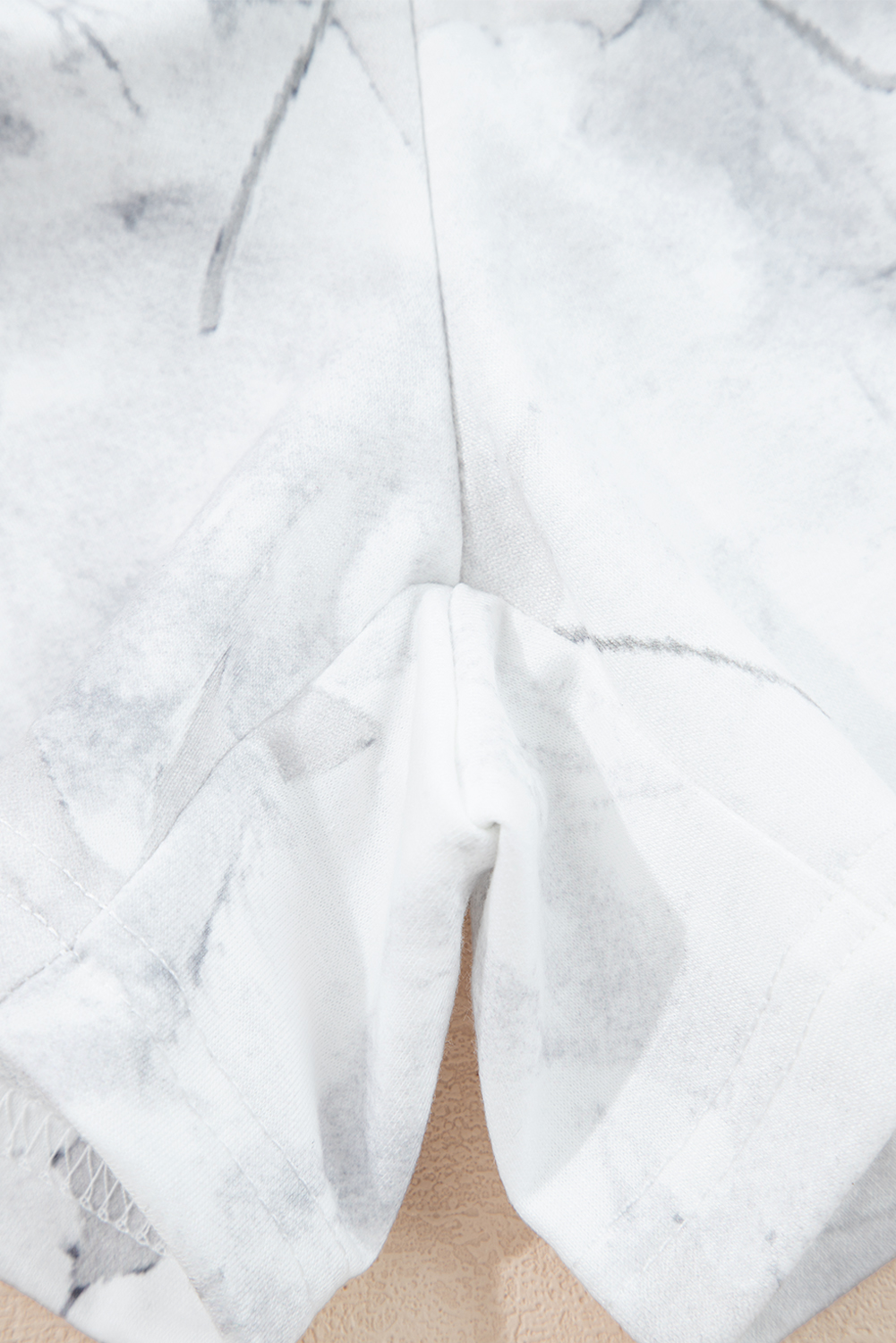 Beige Camo Print Baggy Drawstring Jogger Sweatpants