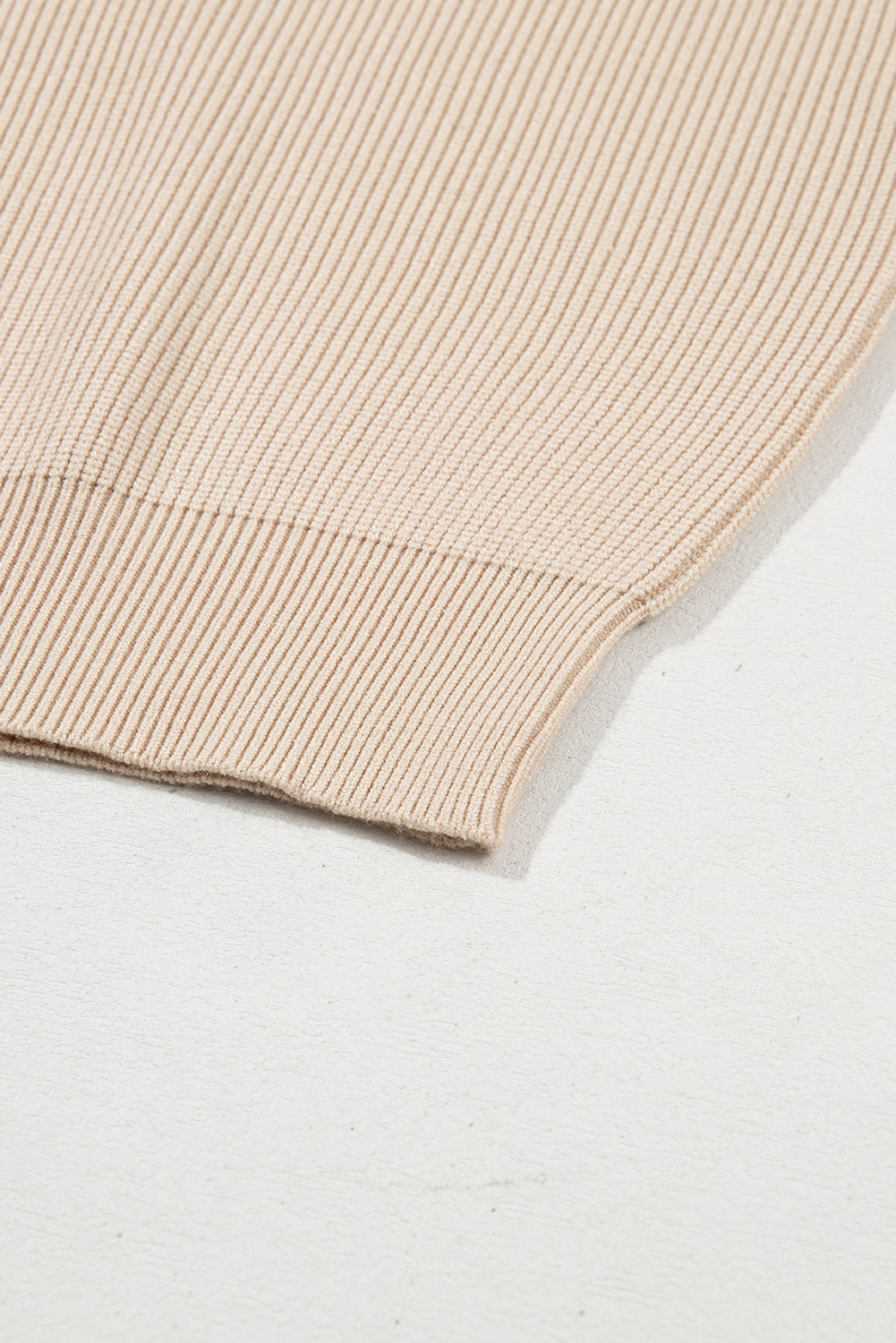 Racing Red Lantern Sleeve V Neck Knot Back Sweater