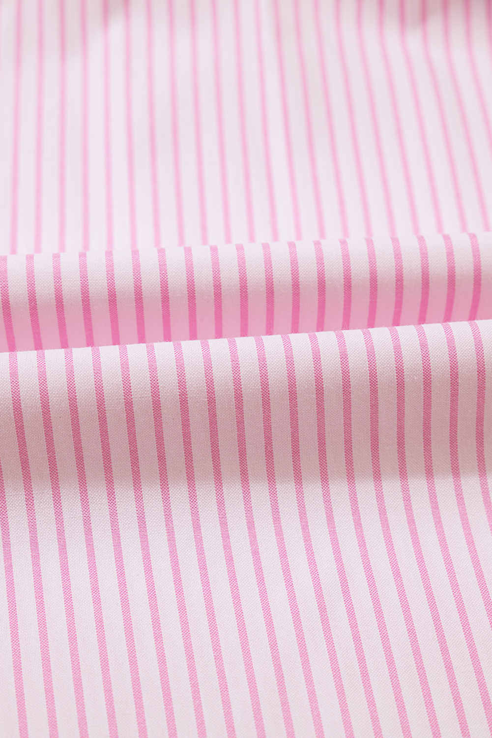 Gray Stripe Shirred Detail V Neck Puff Half Sleeve V Neck Blouse