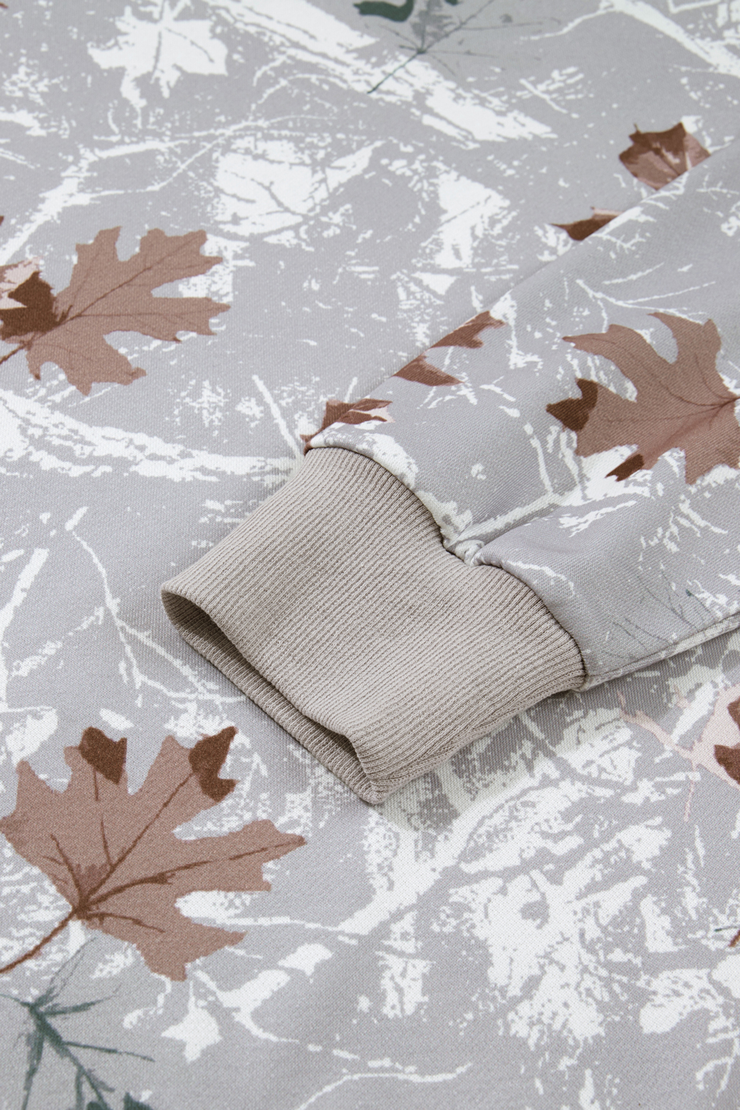 Beige Camo Print Baggy Drawstring Jogger Sweatpants