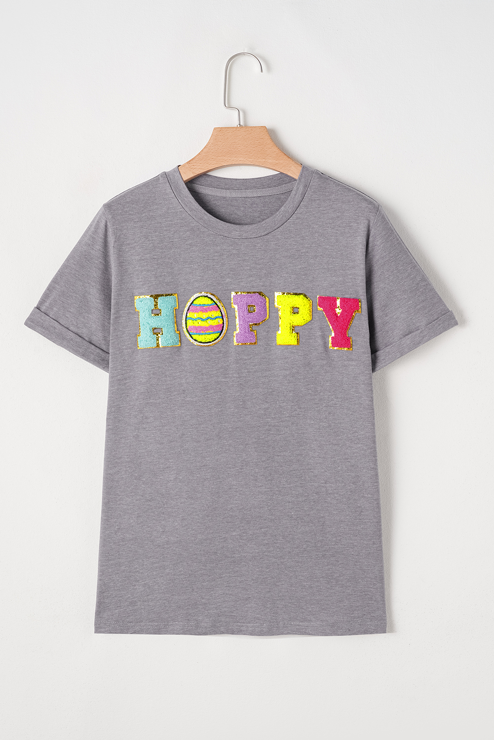 White Rabbit Bow Knot Print Crew Neck T Shirt