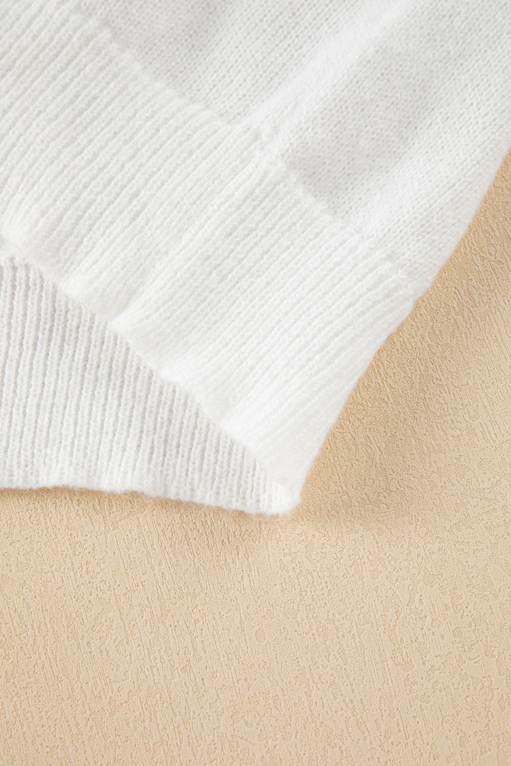 White Merry & Bright Round Neck Casual Sweater