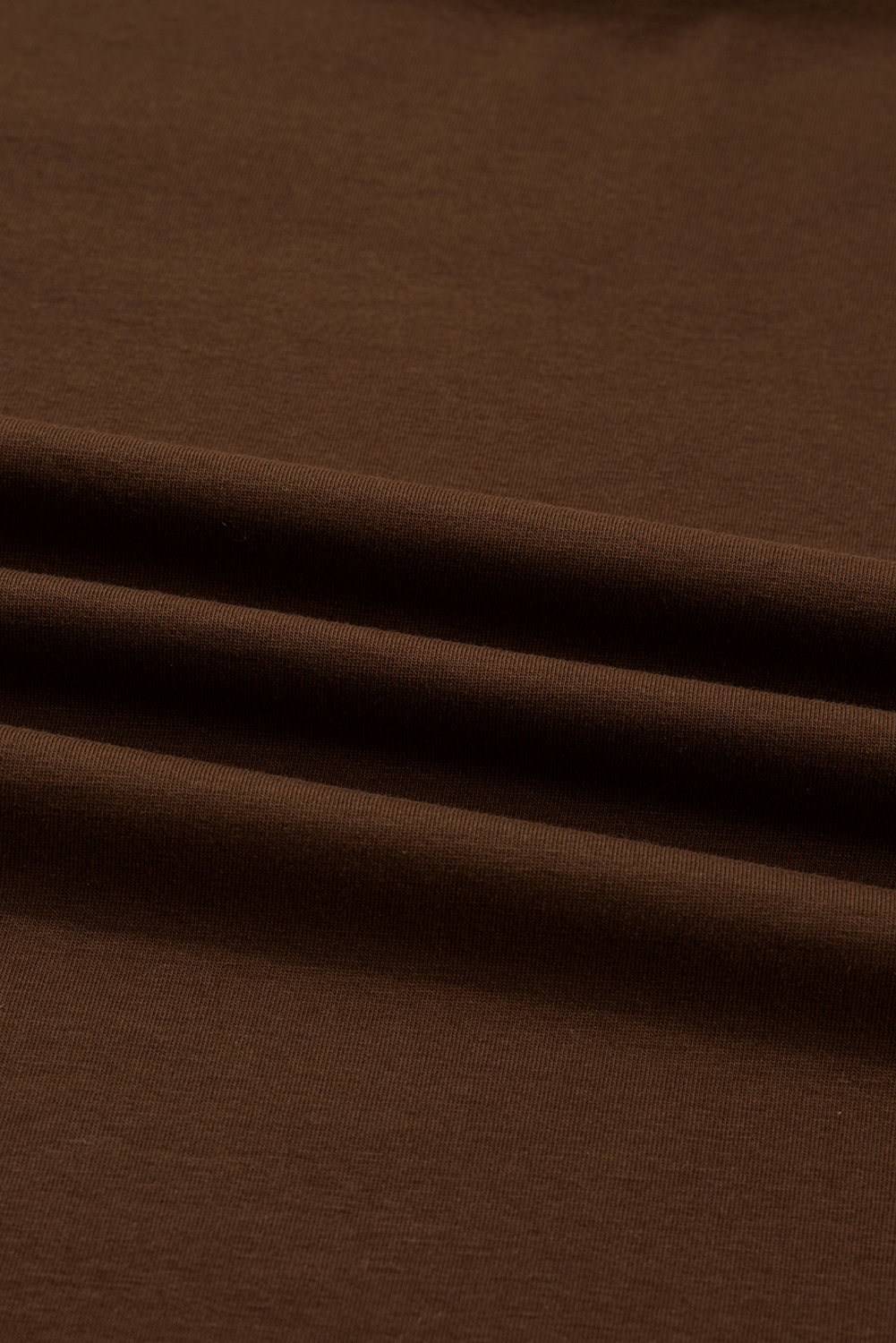 Dark Brown Varsity Striped Accent Contrast Crew Neck Long Sleeve T Shirt