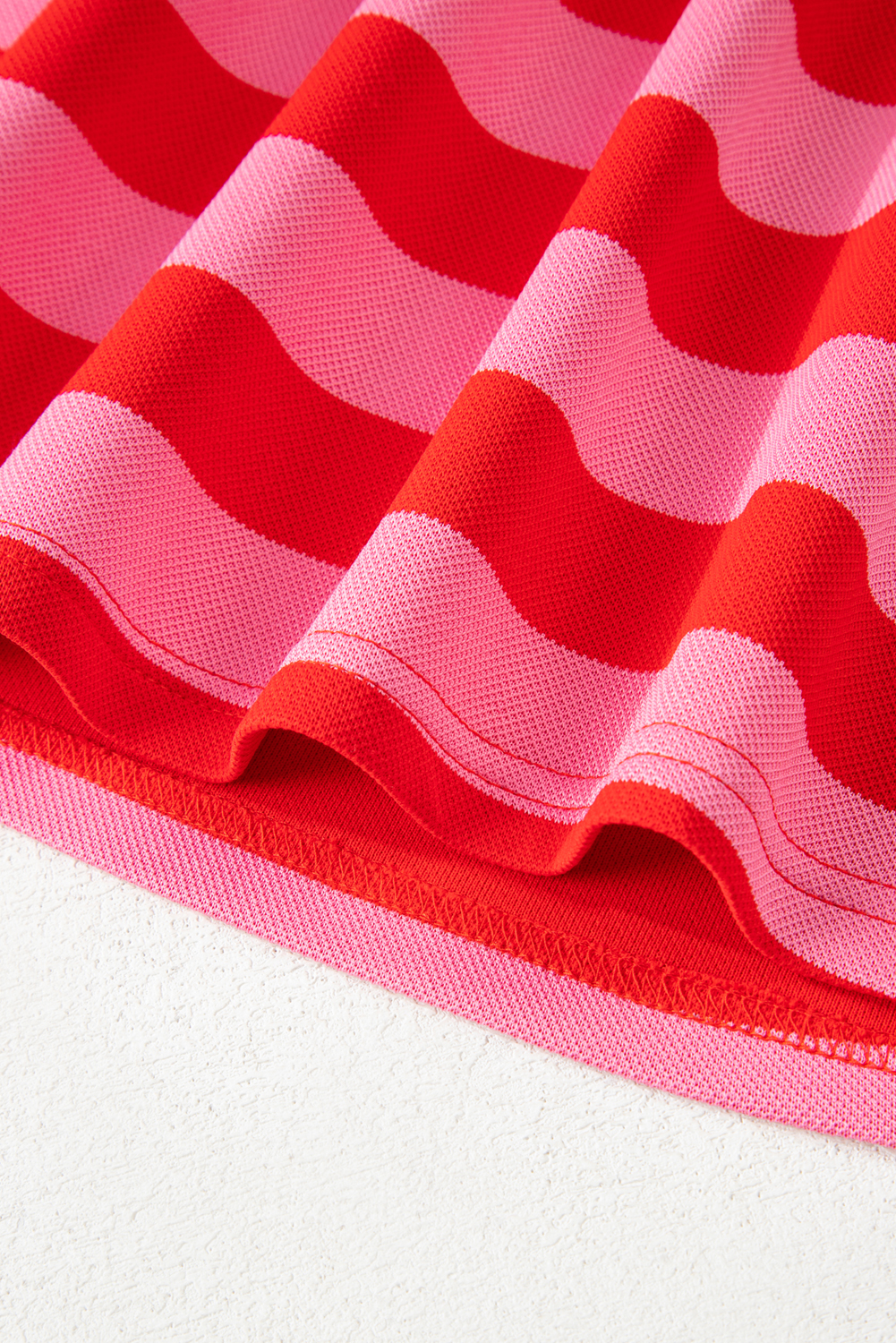 Green Stripe Flutter Sleeve Round Neck Shift Dress