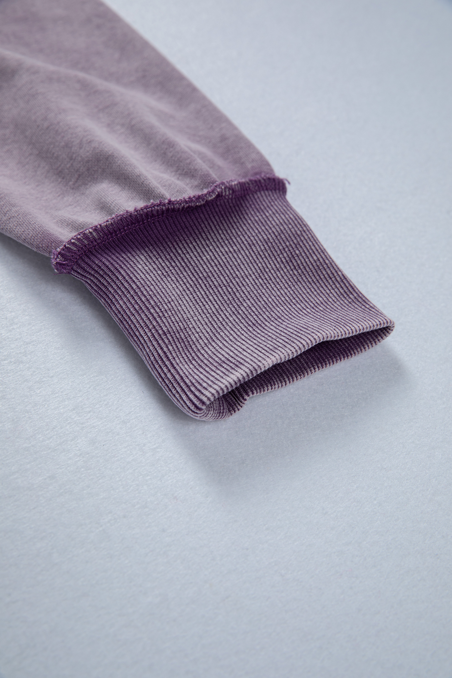 Valerian Mineral Wash Exposed Seam Side Slit Sweatshirt