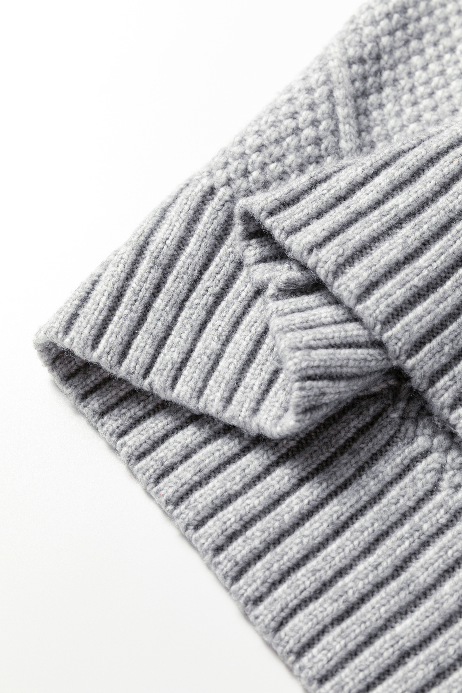 Parchment Cable Knit Drop Shoulder Loose Fit Sweater Dress