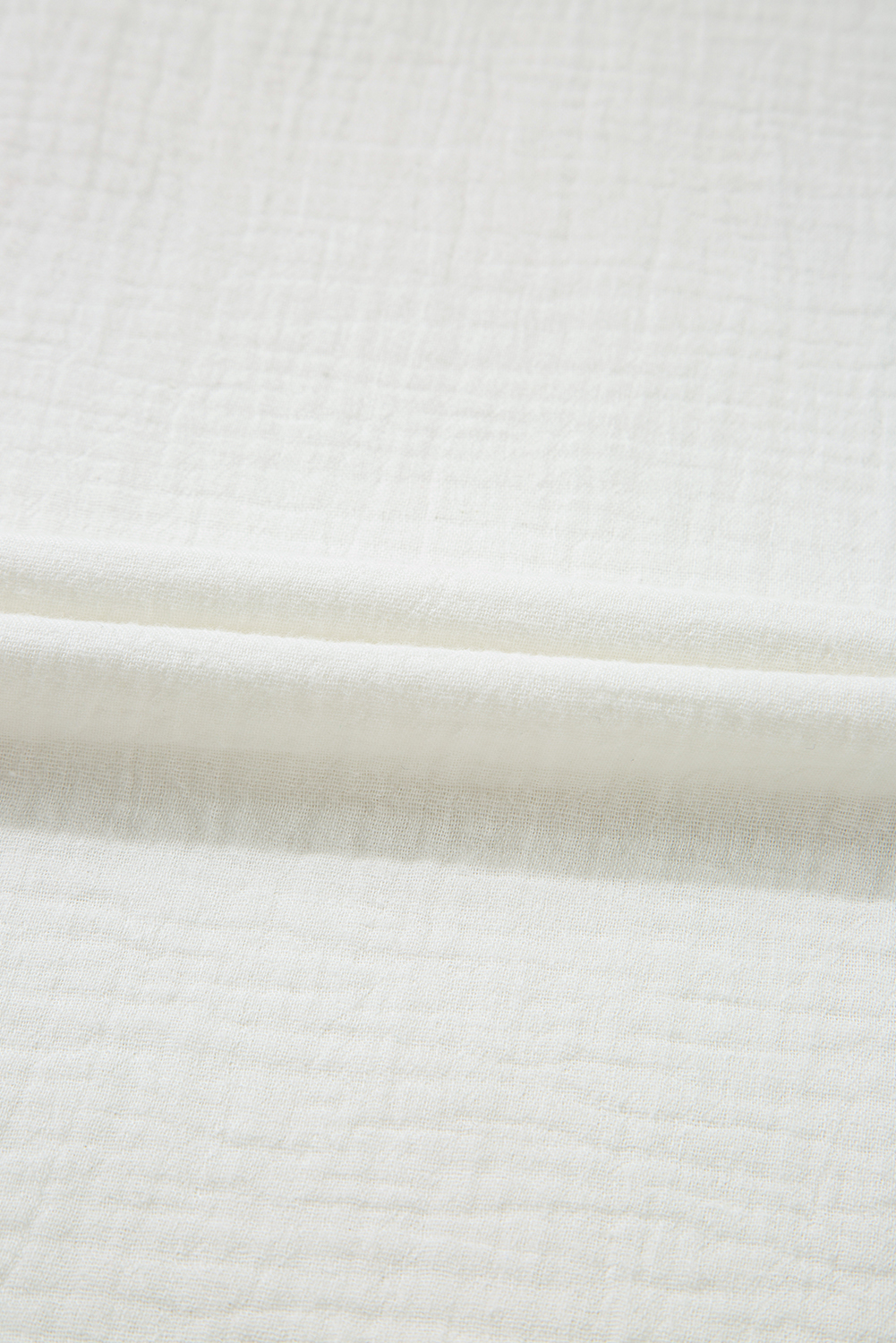 White Crinkled Layered Ruffled Flutter Sleeve Blouse