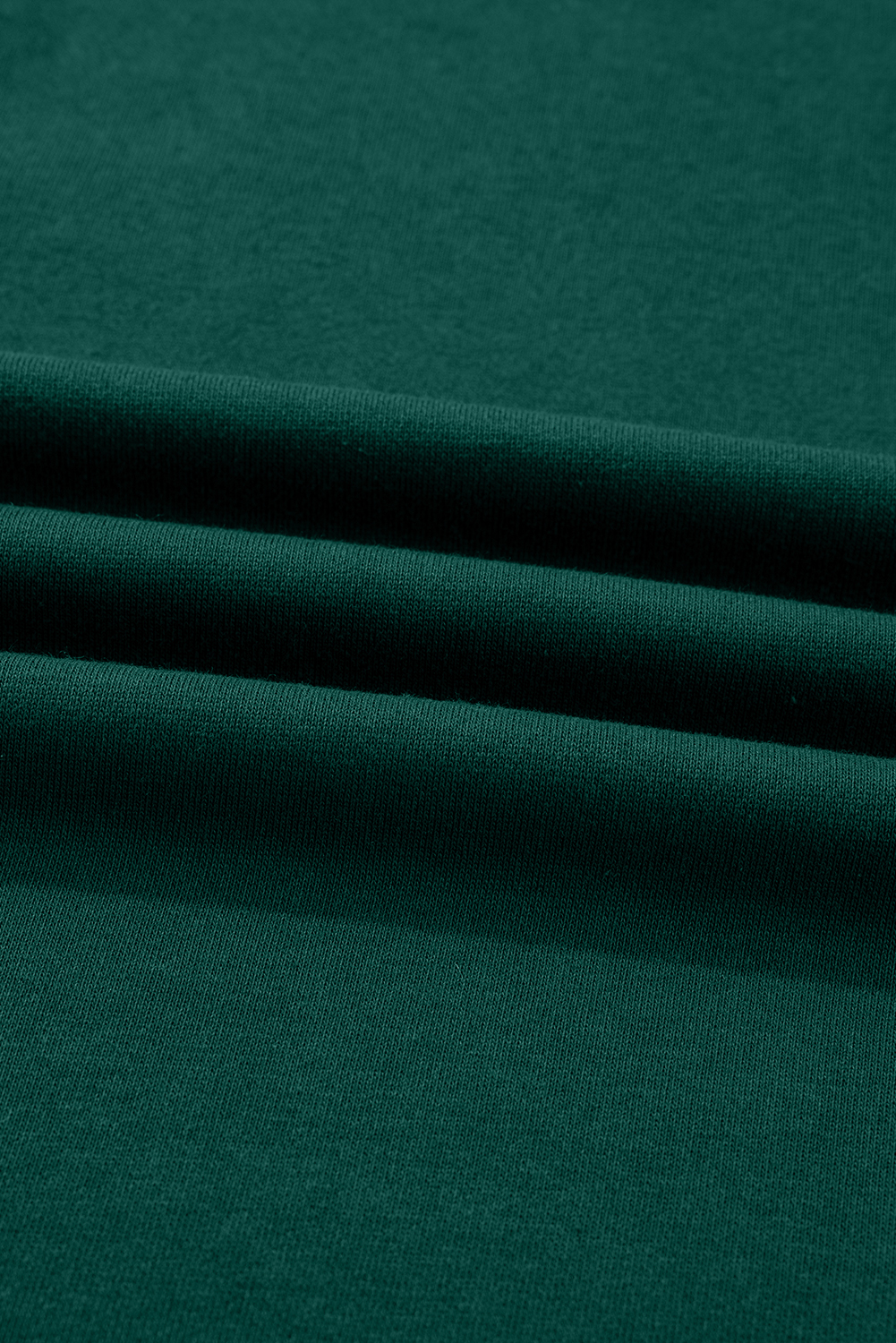 Dark Green Pearl Embellished Drop Shoulder Pullover Elastic Waist Mini Skirt Set