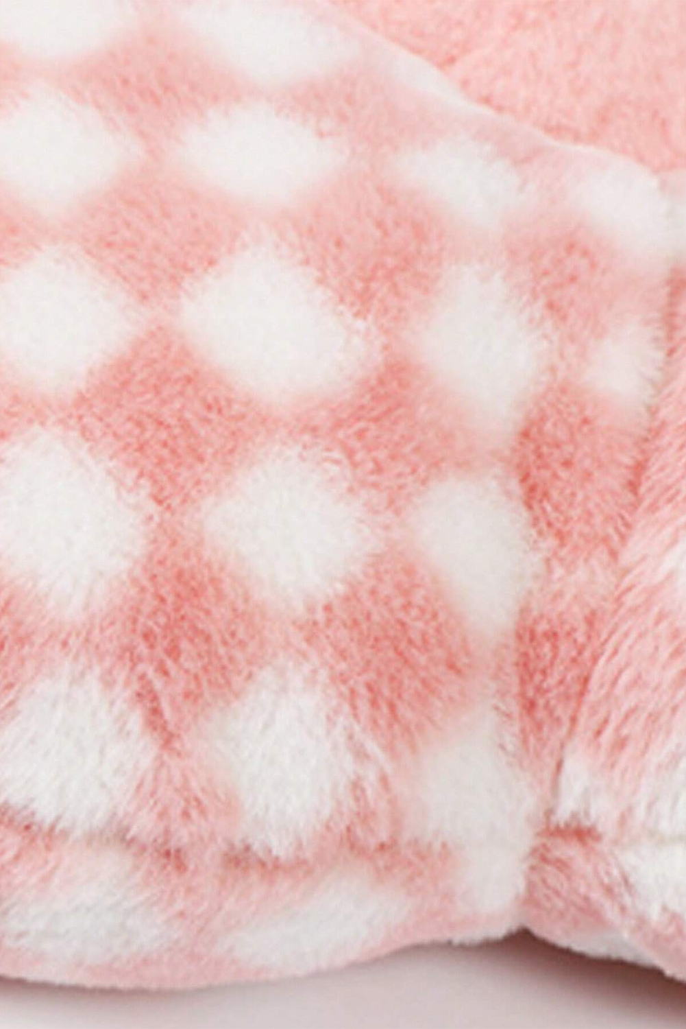 Pink Checkered Flower Shape Soft Sofa Cushion