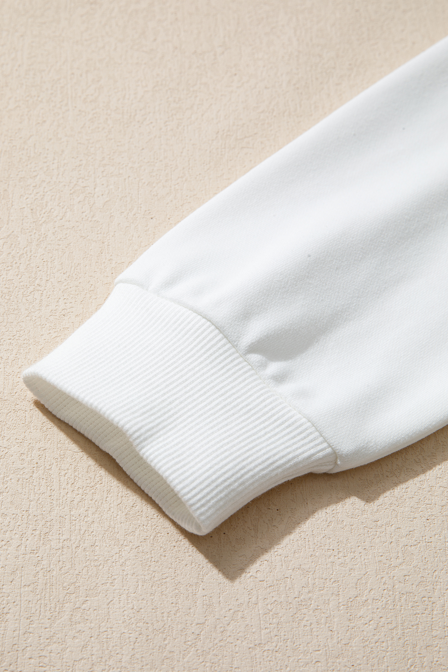 White Pearl Plaid Christmas Tree Patched Drop Shoulder Sweatshirt