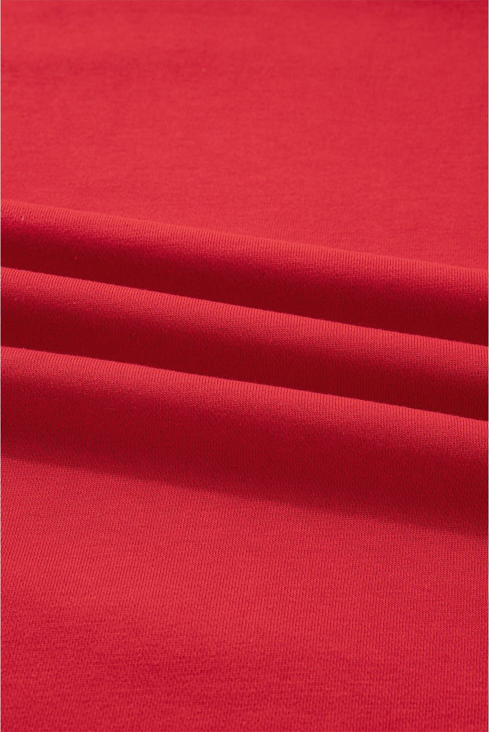 Fiery Red Plaid Frayed Double Christmas Tree Patched Drop Shoulder Sweatshirt