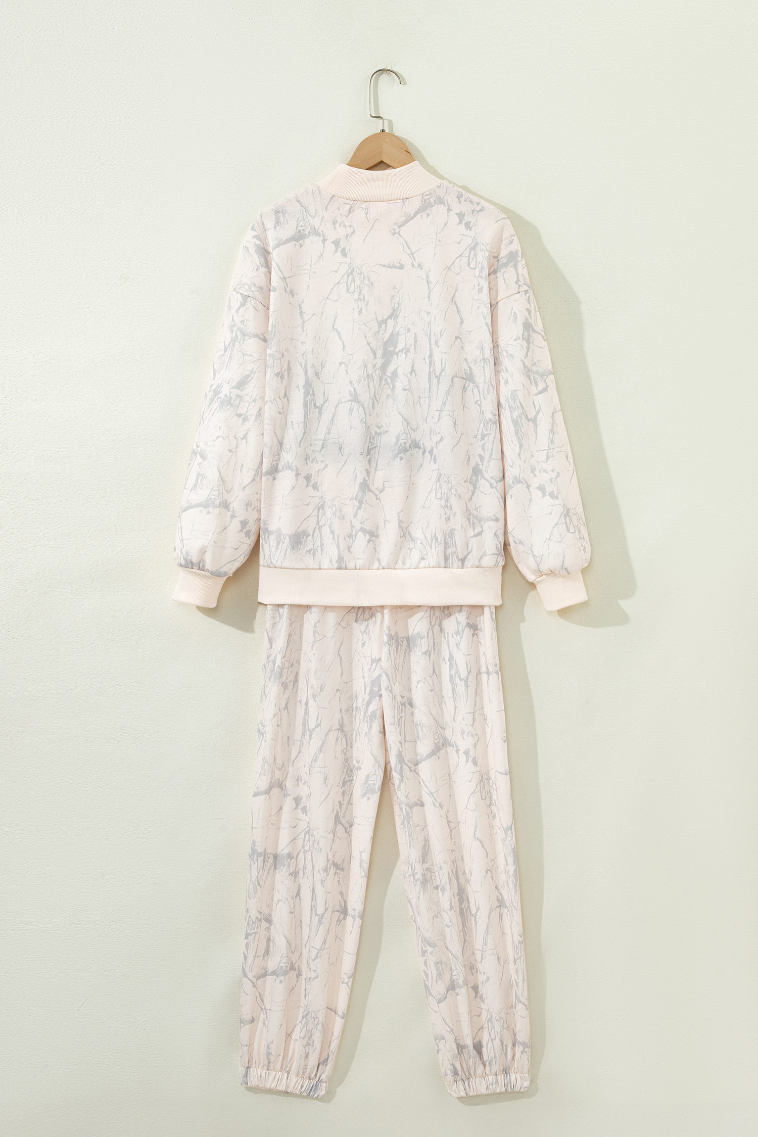 Pink Camo Print Jogger Pants Set