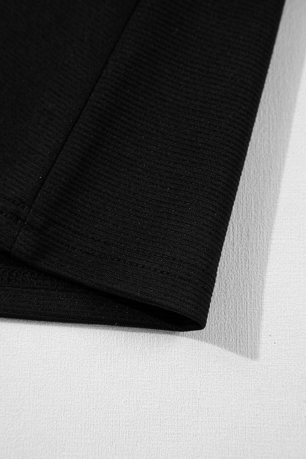 Pale Khaki Contrast V Neck Ruffled Textured Knit Top