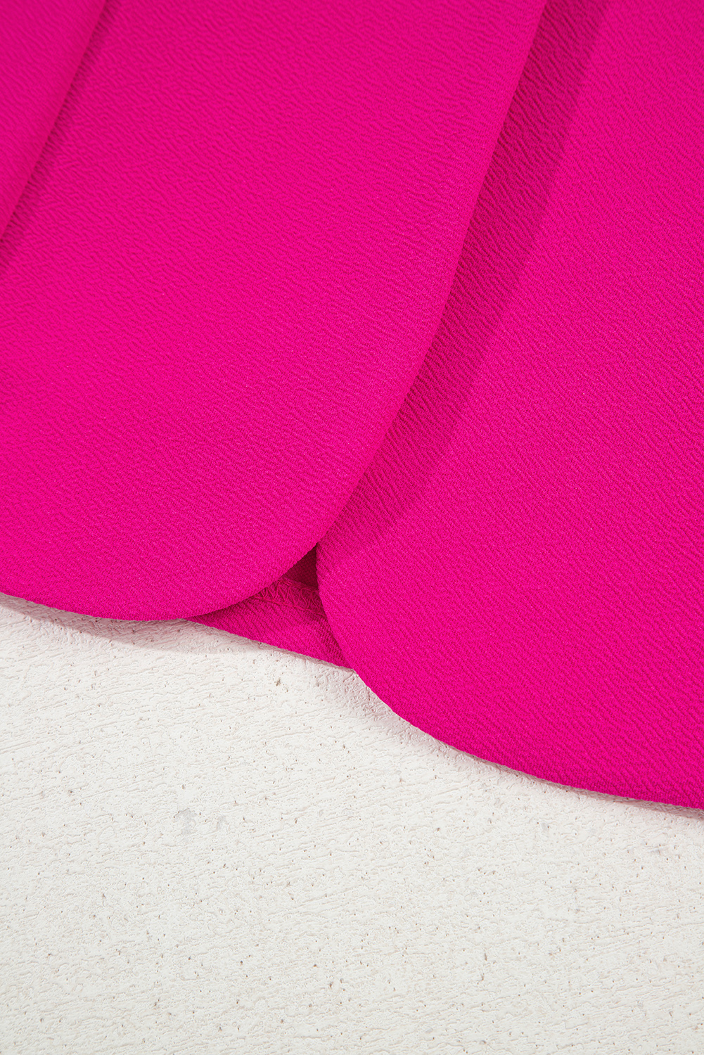 Rose Red Single Button Lapel Collar Vest Blazer