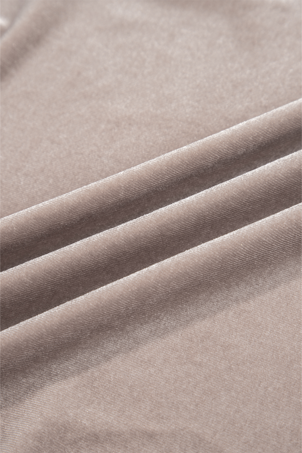 Smoke Gray 3/4 Sleeve Open Front Velvet Kimono