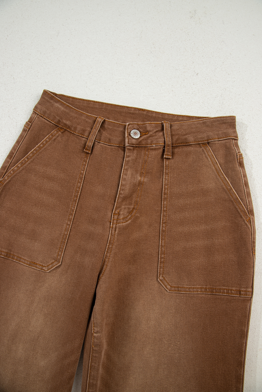 Breen Cropped High Rise Wide Leg Jeans