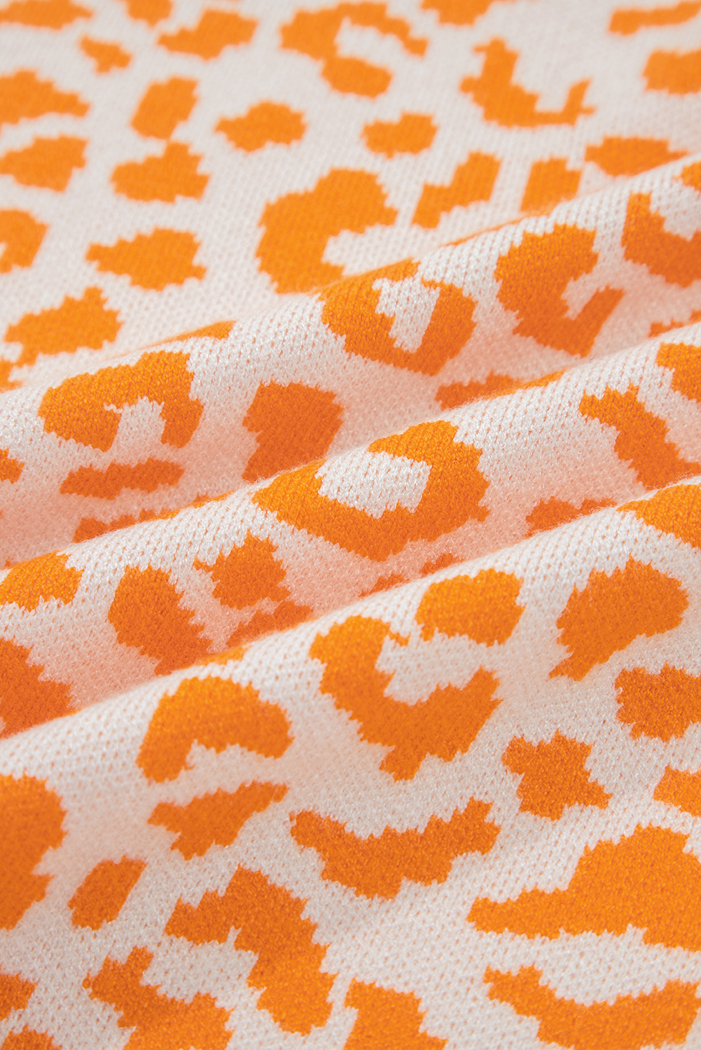 Black Leopard Drop Shoulder Chunky Knitted Cardigan Sweater