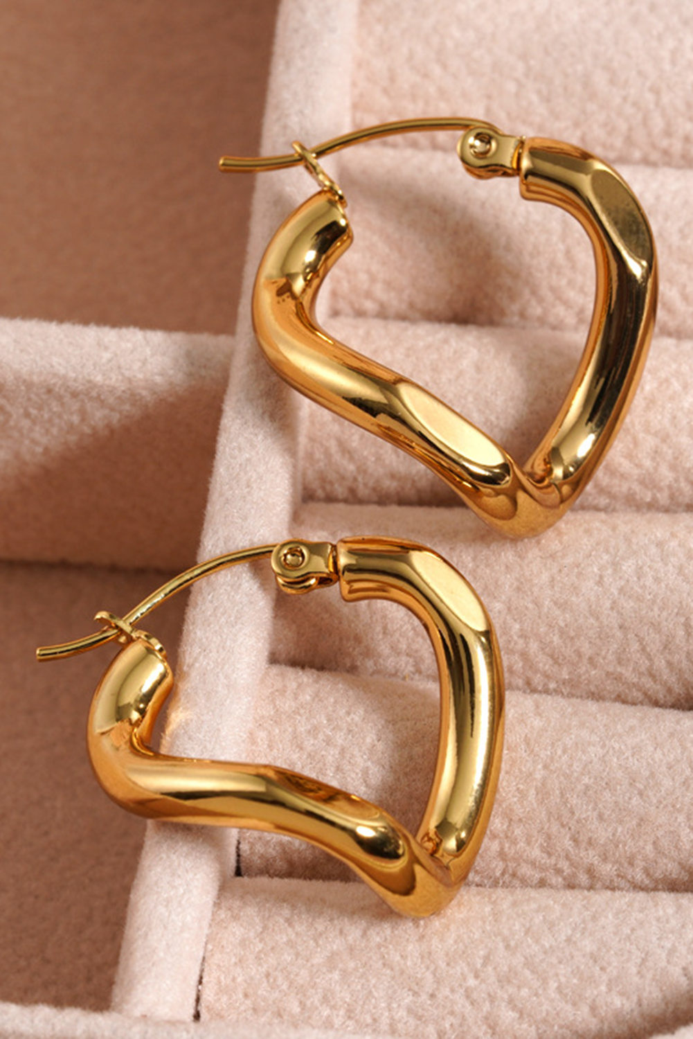 Gold Plated 3D Spiral Stainless Steel Earrings