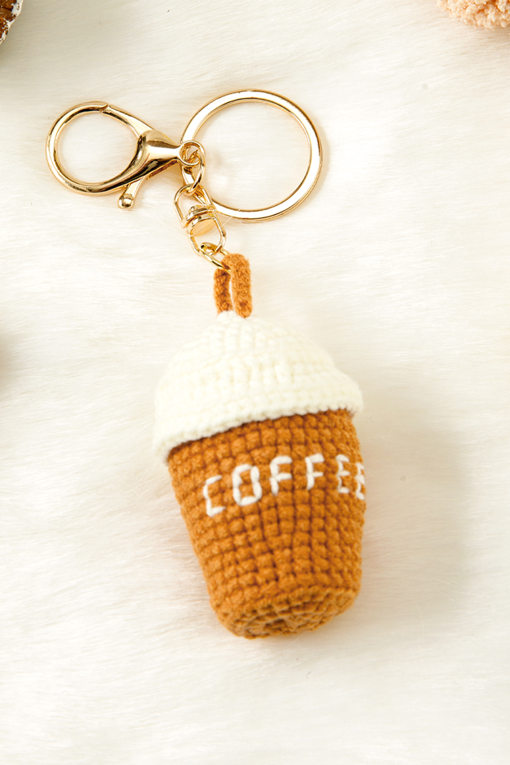 Thai Curry Crochet Coffee Pendent Keychain